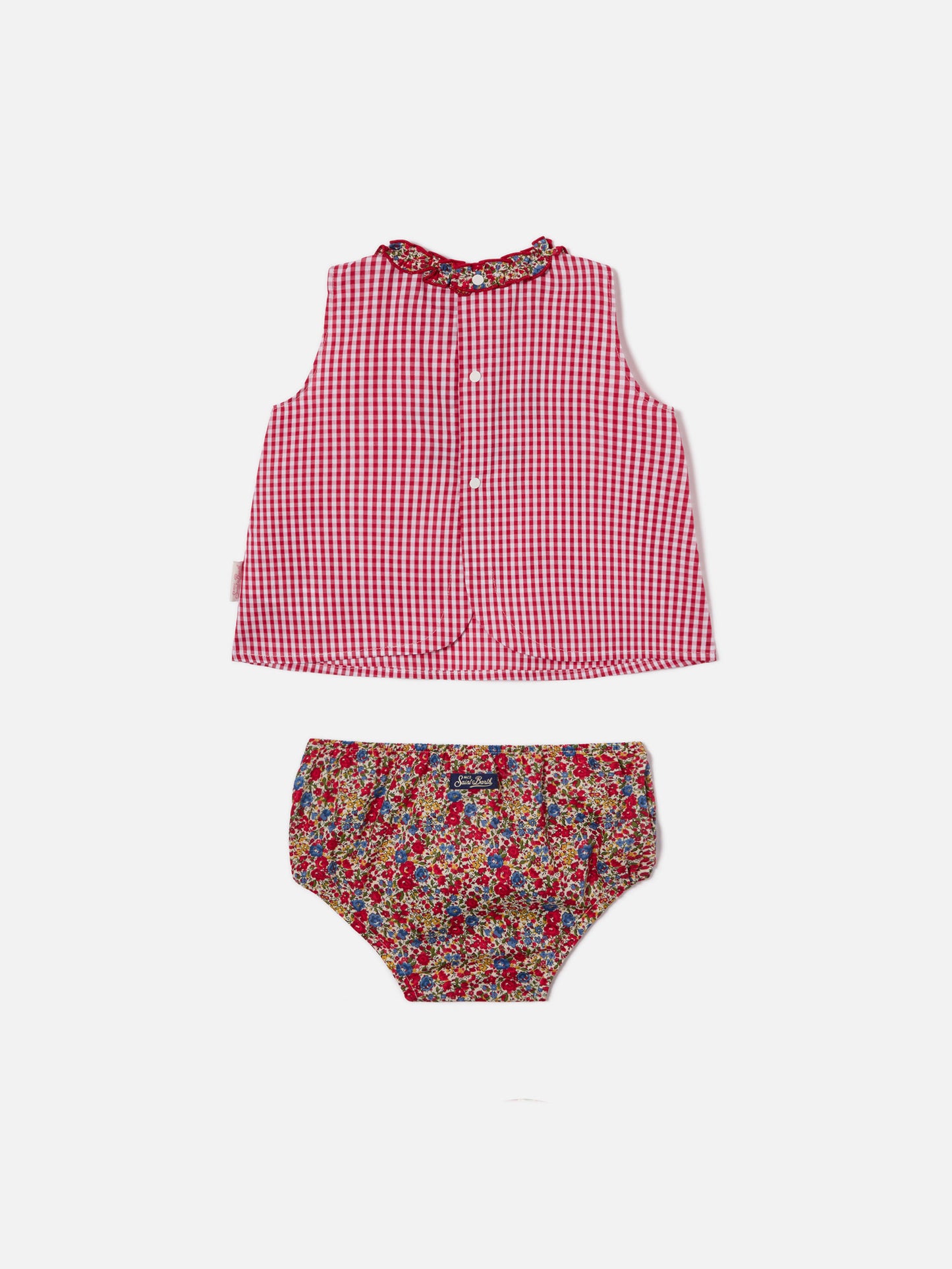 Abbie top and bloomer set with Piccola peste embroidery | Made with Liberty Fabric