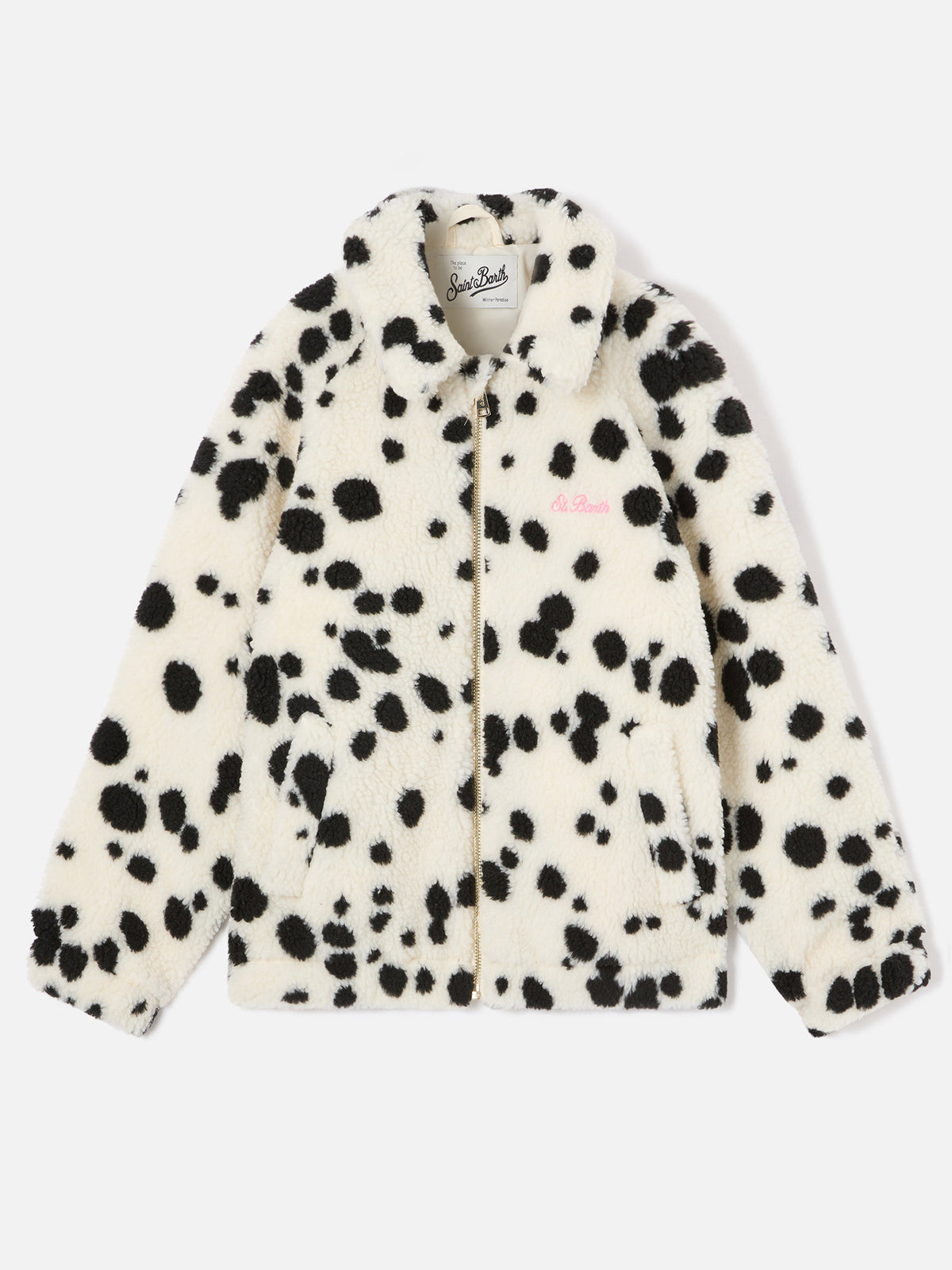 Cremefarbene Teddyjacke Abel mit Dalmatiner-Muster | Special edition 