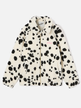 Cremefarbene Teddyjacke Abel mit Dalmatiner-Muster | Special edition 