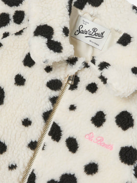 Cremefarbene Teddyjacke Abel mit Dalmatiner-Muster | Special edition 
