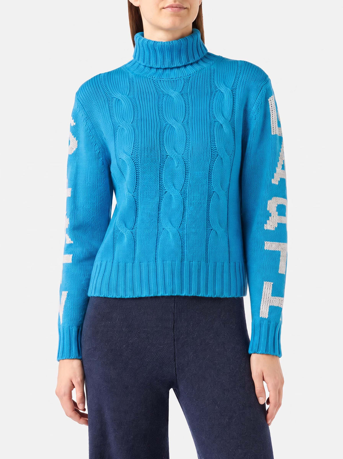 Logo jacquard Adler turtleneck sweater