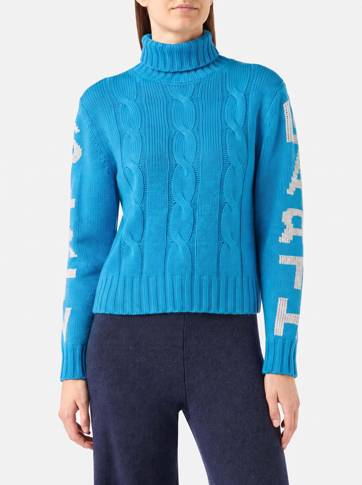 Logo jacquard Adler turtleneck sweater