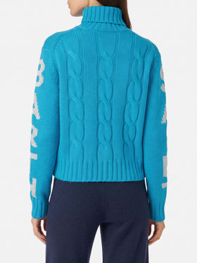 Logo jacquard Adler turtleneck sweater