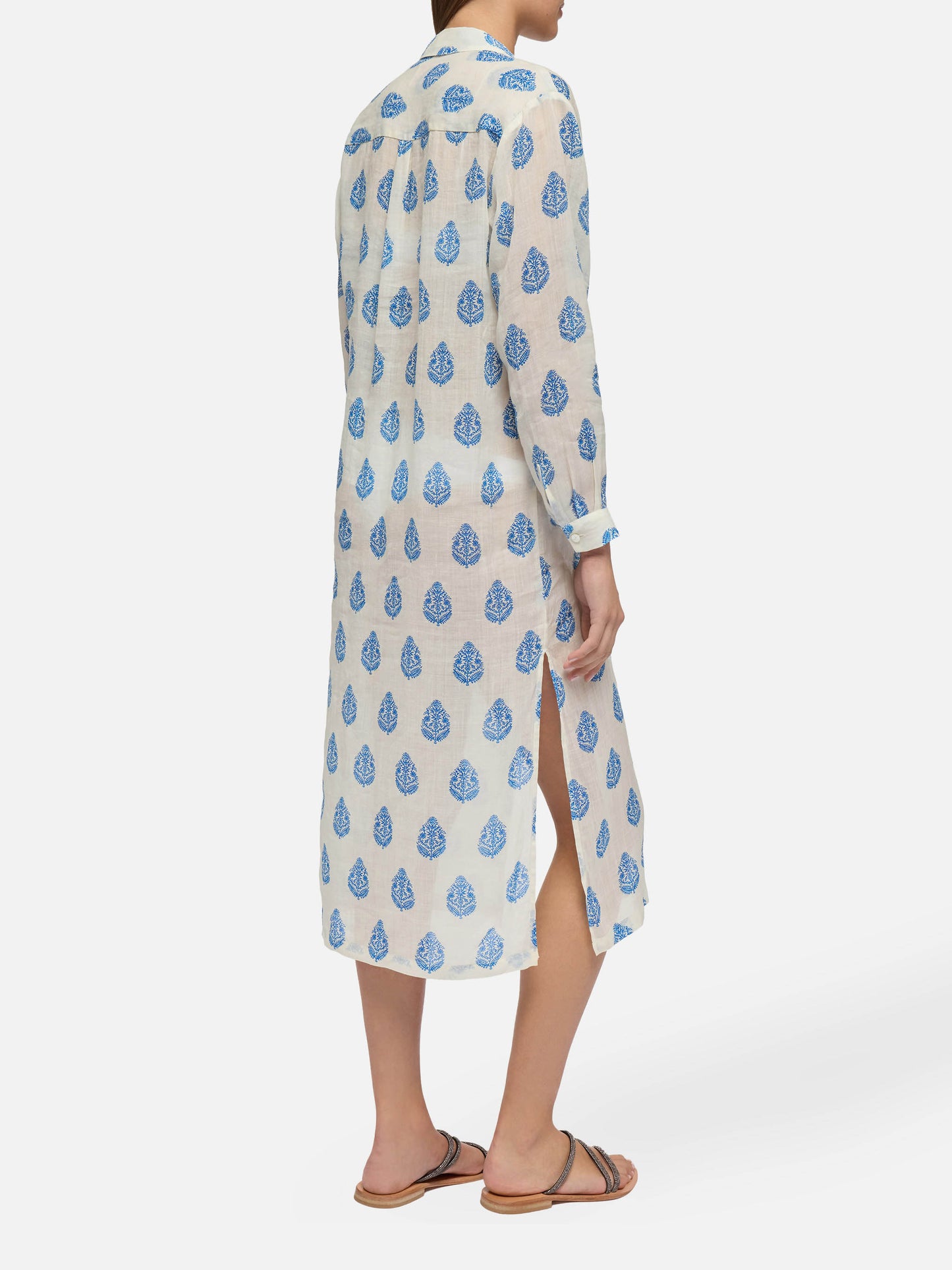 Abito maxi in ramia con stampa paisley Adeline