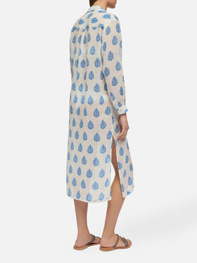 Abito maxi in ramia con stampa paisley Adeline
