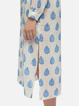 Abito maxi in ramia con stampa paisley Adeline