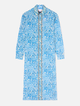 Robe longue Adeline à imprimé animalier léopard 