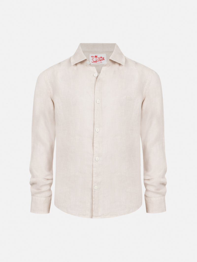 Agnes off-white linen shirt