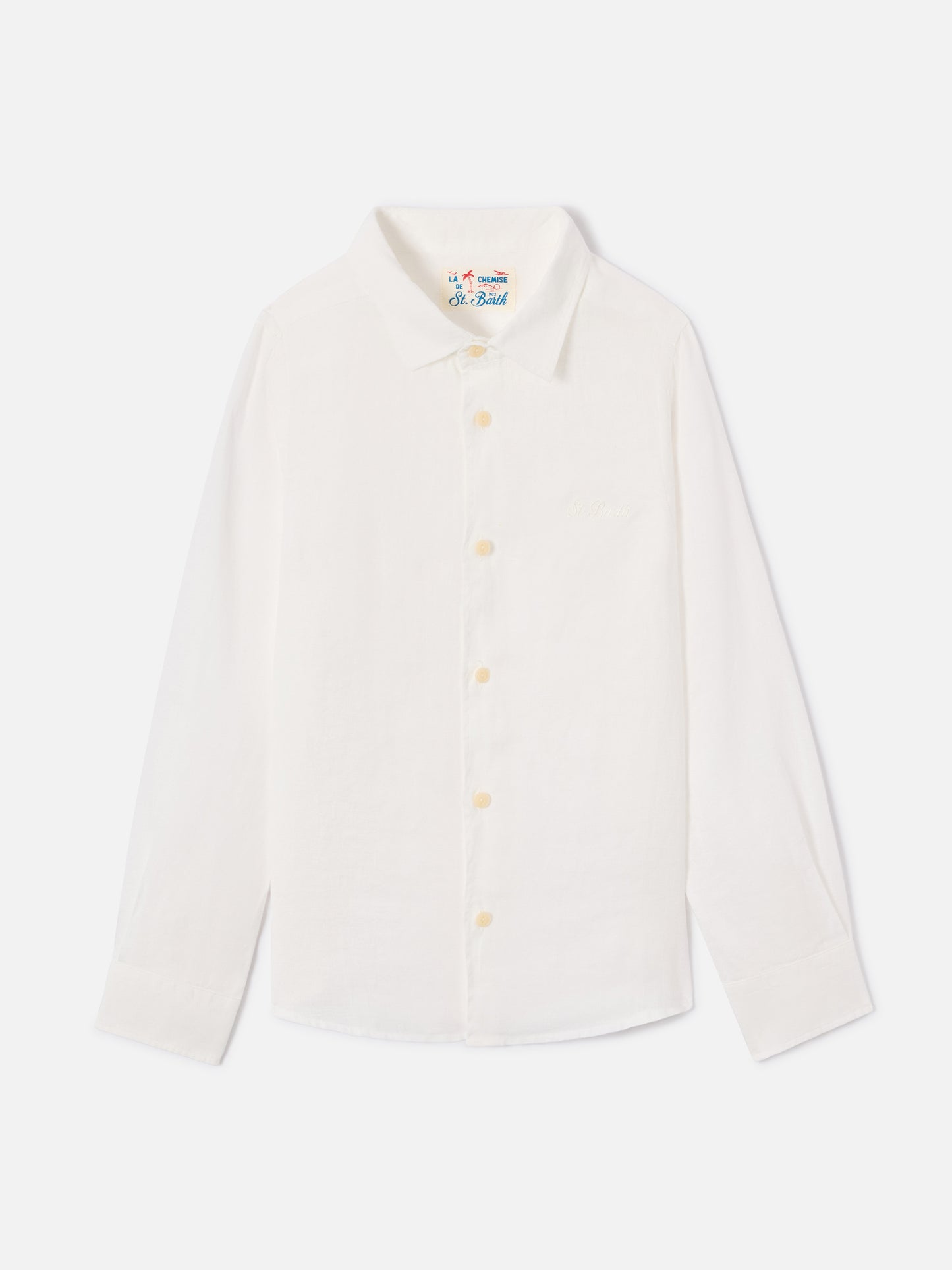 Camisa Agnes White en lino 