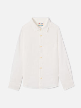 Camisa Agnes White en lino 
