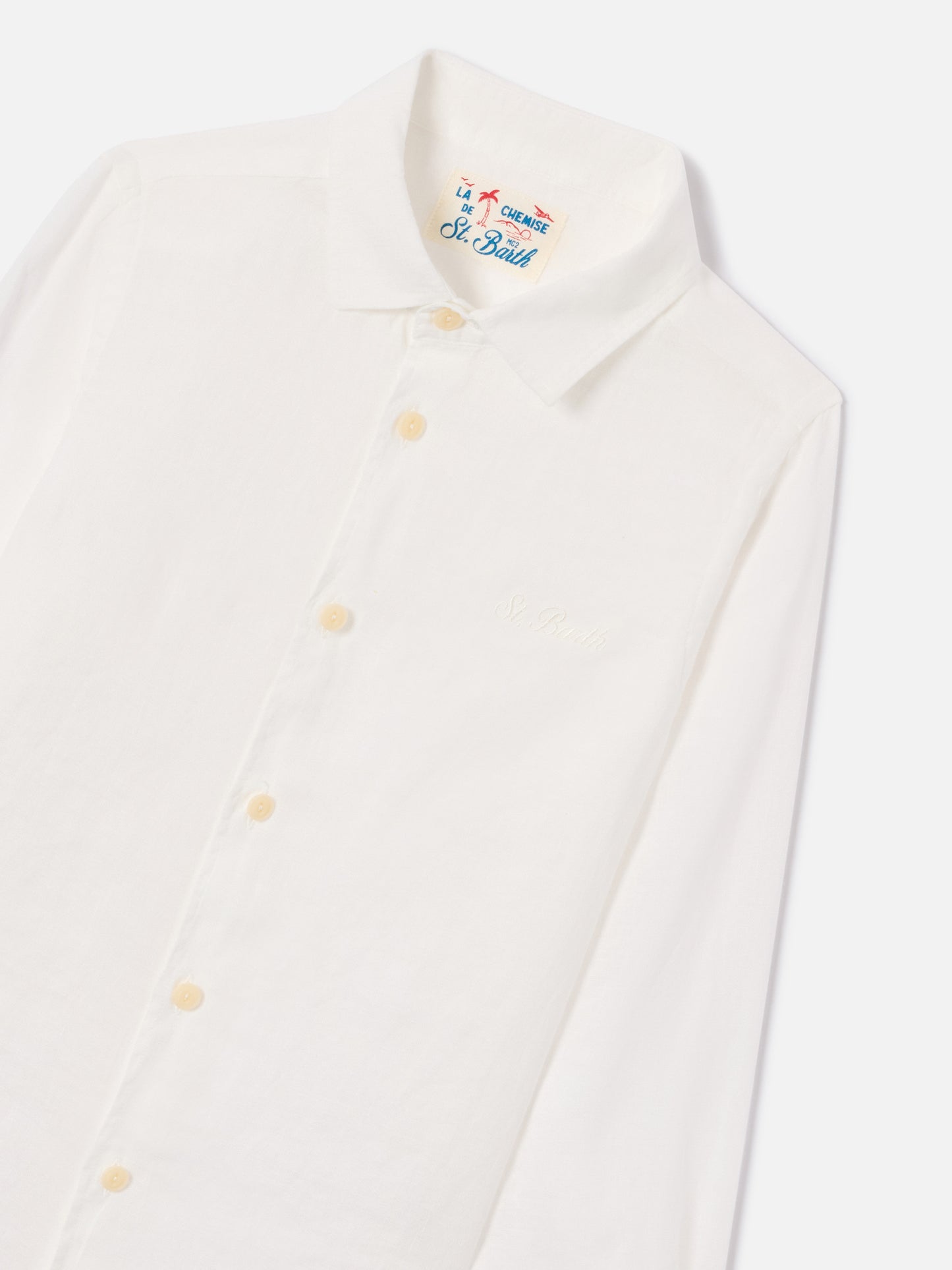 Camisa Agnes White en lino 