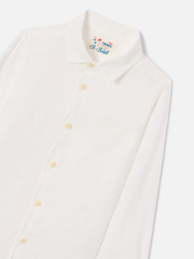 Camisa Agnes White en lino 