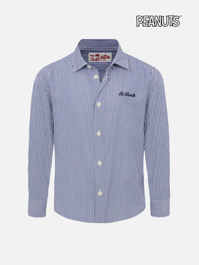 Camicia Agnes in cotone blu navy con stampa Snoopy | SNOOPY PEANUTS® SPECIAL EDITION