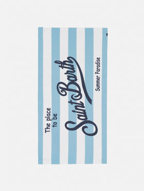 Microfiber beach towel Aidan with striped print - MC2 Saint Barth