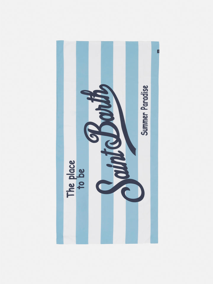 Microfiber beach towel Aidan with striped print - MC2 Saint Barth