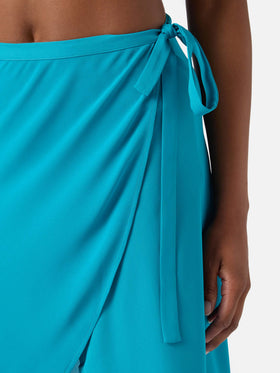 Aida short pareo in teal green