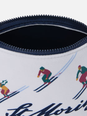 Pochette Aline effetto lana con stampa St. Moritz | ST. MORITZ TOP OF THE WORLD SPECIAL EDITION