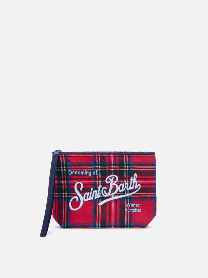 Aline pochette con estampado tartán 