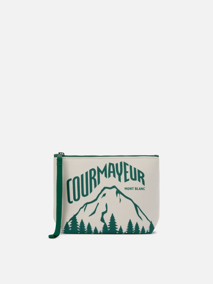 Pochette Aline effetto lana con stampa Courmayeur | COURMAYEUR SPECIAL EDITION