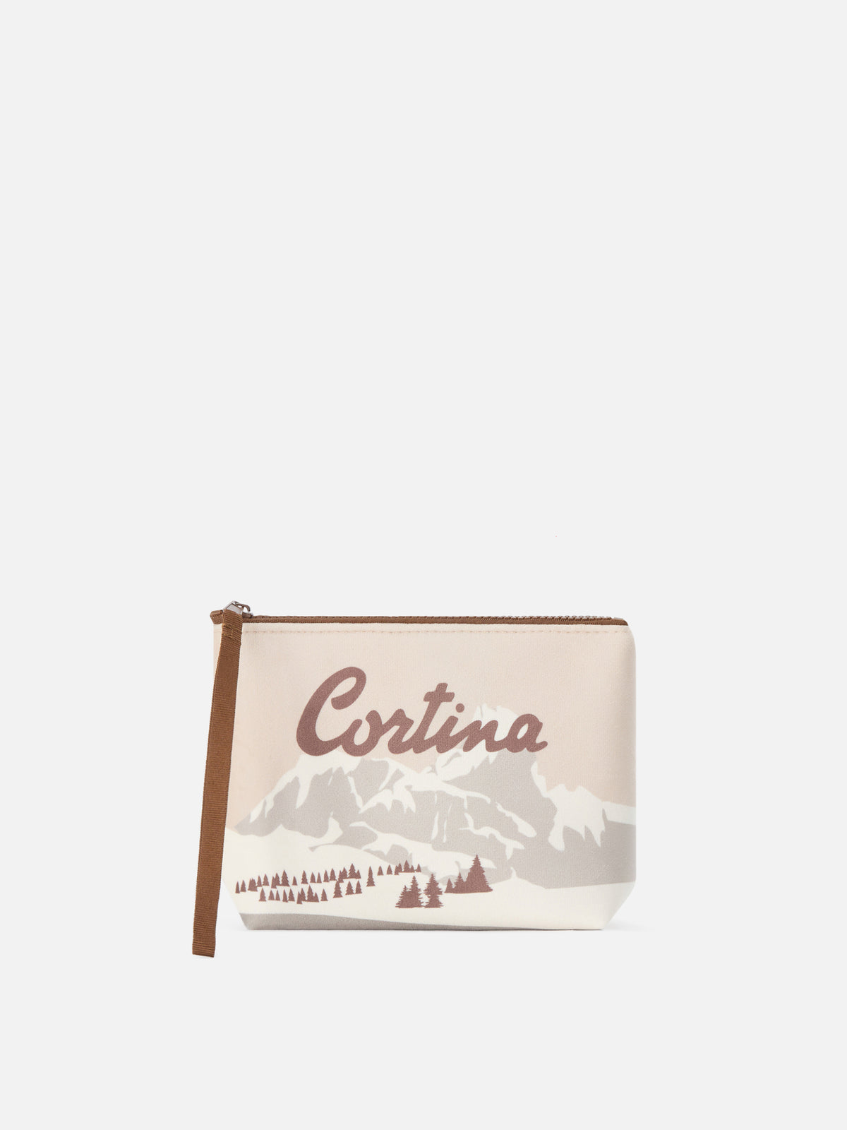 Pochette Aline beige con stampa Cortina