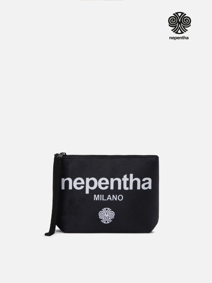 Aline Pouch in wool-effect fabric with Nephenta print | NEPENTHA SPECIAL EDITION