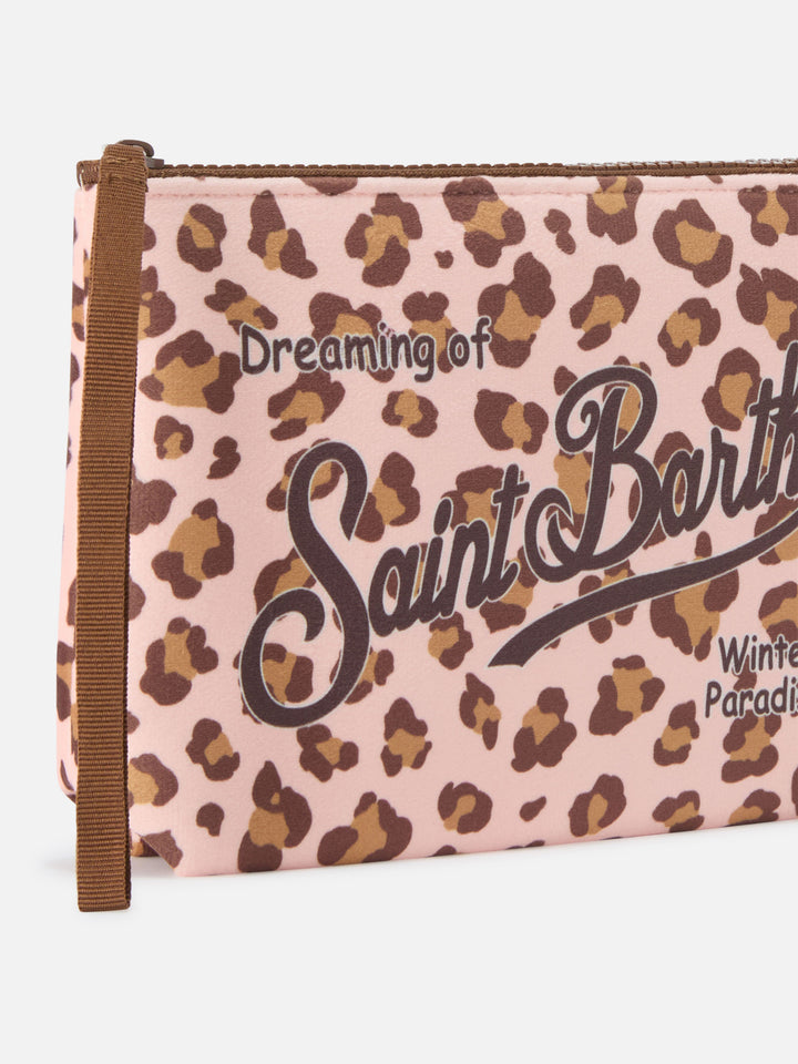 Aline pochette mit Leopardenmuster 