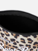 Wollige Pochette Aline mit Animalier-Print