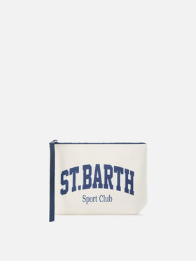 pochette beige Aline con estampado St. Barth Sport Club 