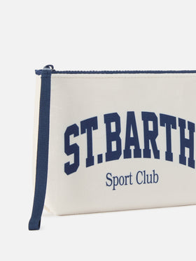pochette beige Aline con estampado St. Barth Sport Club 
