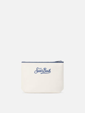 pochette beige Aline con estampado St. Barth Sport Club 