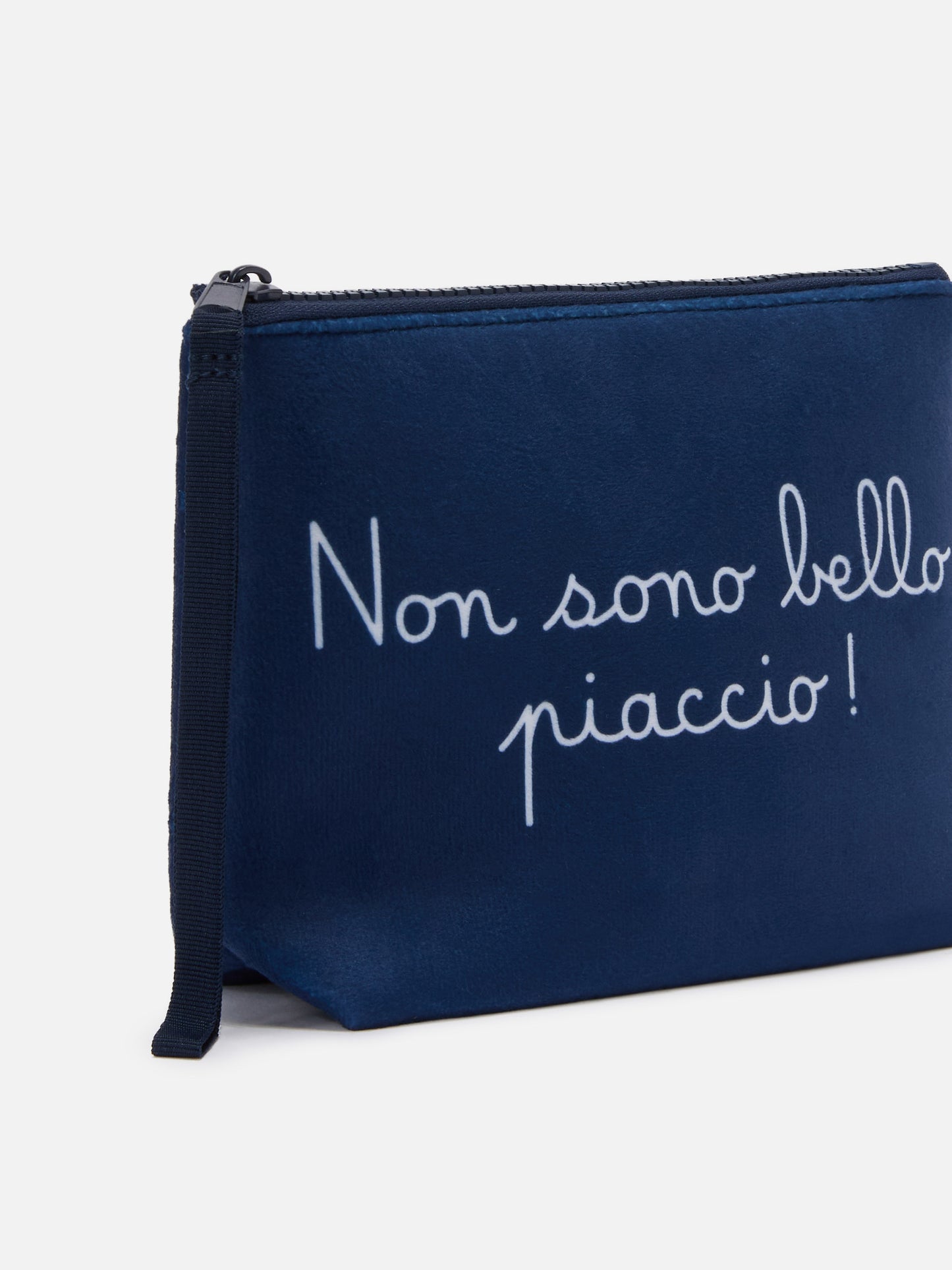 Wooly pochette Aline with Non sono bello, piaccio! print | VACANZE DI NATALE SPECIAL EDITION