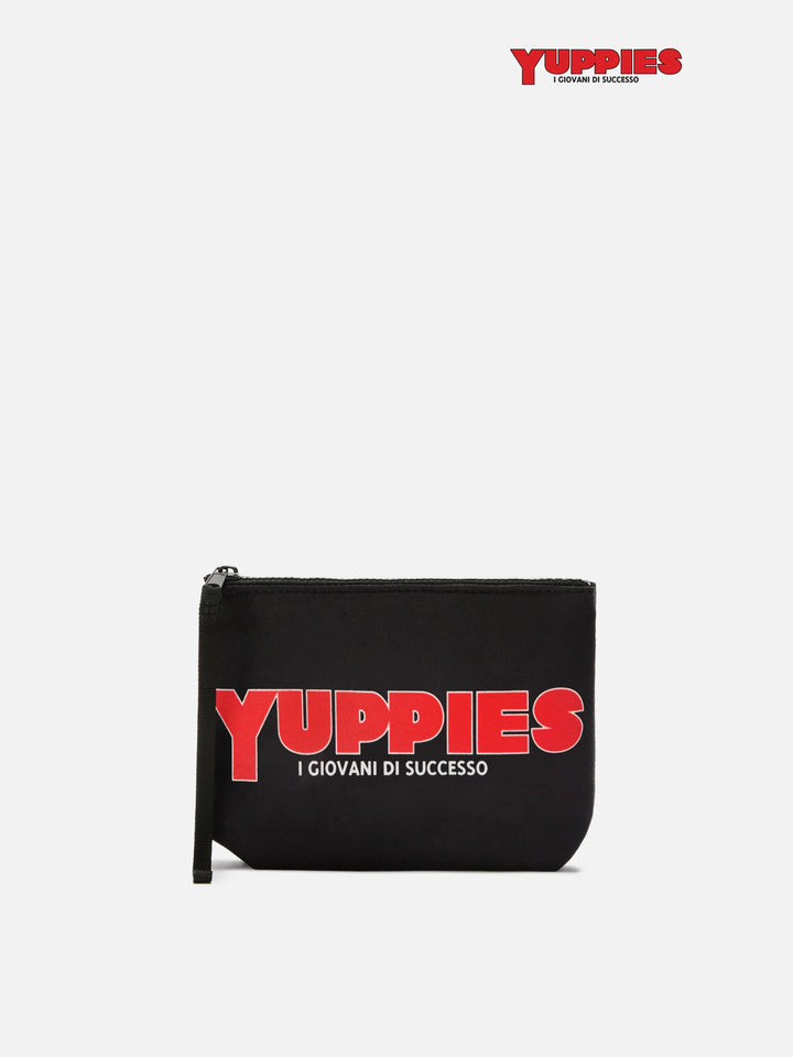 Aline Pouch in wool-effect fabric with Yuppies print | YUPPIES SPECIAL EDITION