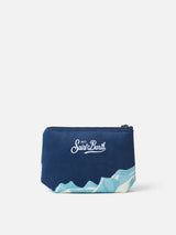 Wooly pochette Aline with Cortina postcard print