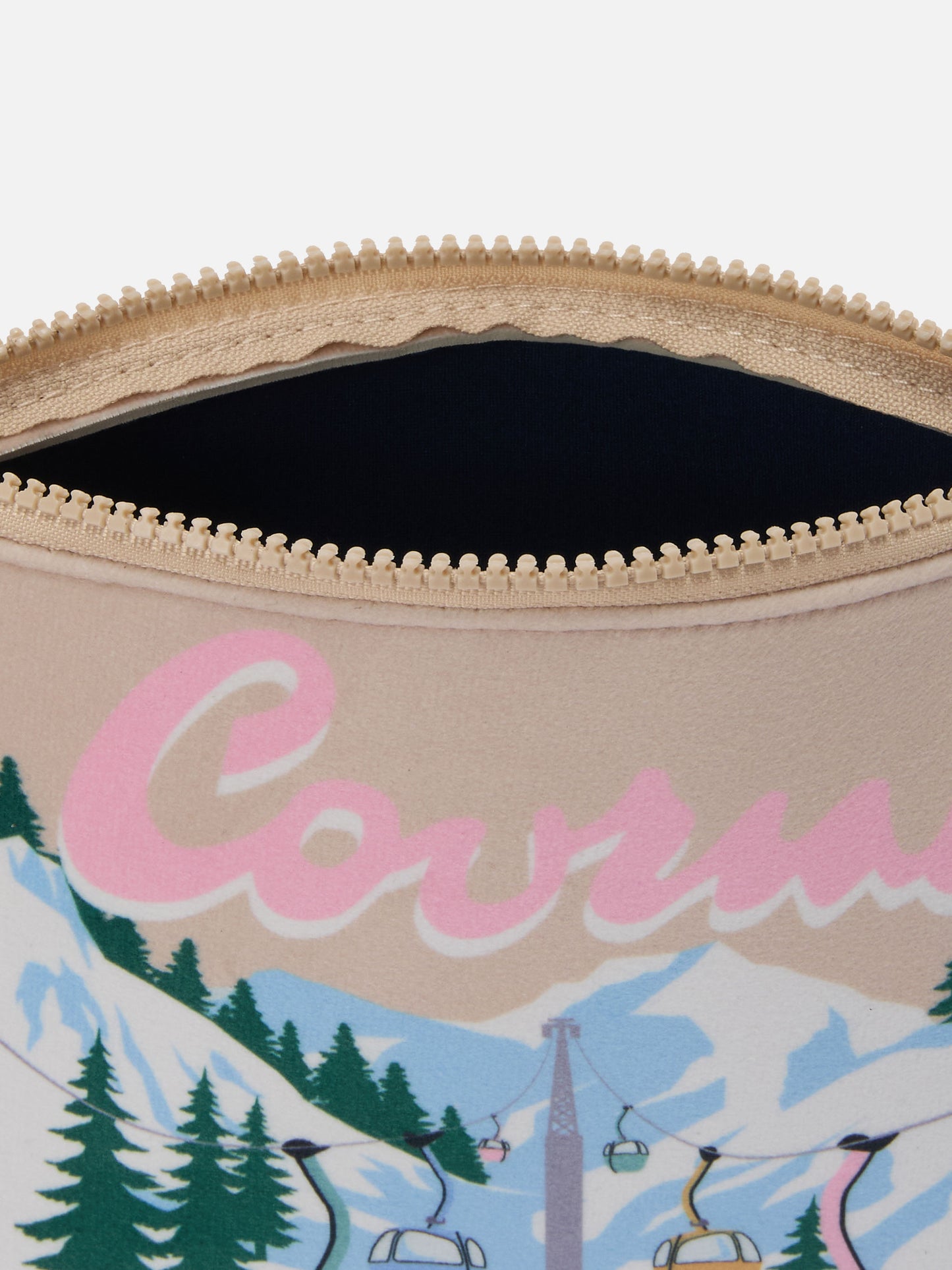 Pochette Aline effetto lana con stampa Courmayeur | COURMAYEUR SPECIAL EDITION