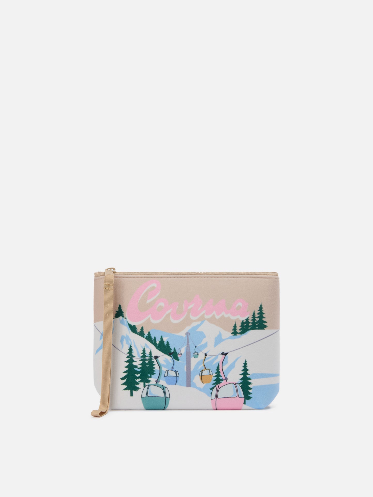 Pochette Aline effetto lana con stampa Courmayeur | COURMAYEUR SPECIAL EDITION