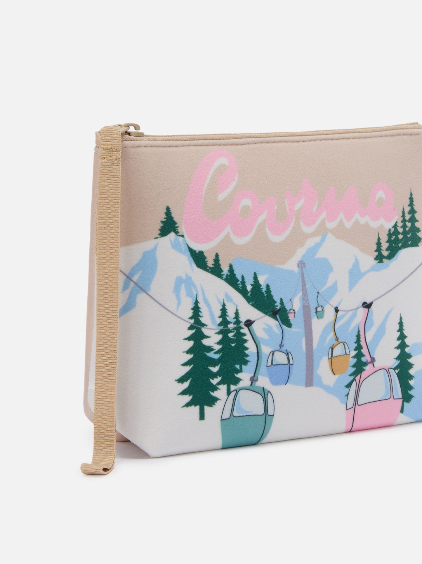 Pochette Aline effetto lana con stampa Courmayeur | COURMAYEUR SPECIAL EDITION