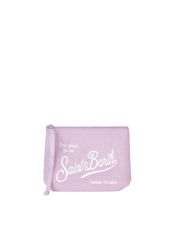Pochette Aline in spugna lilla