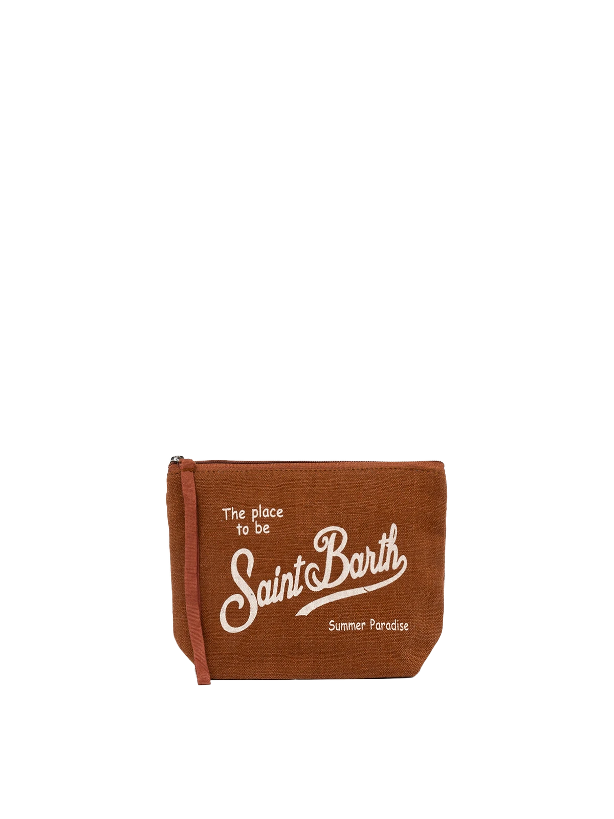Aline braune Leinen-Pochette