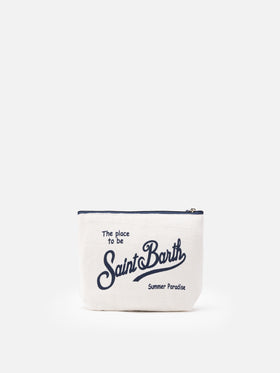 Aline off-white linen pochette - MC2 Saint Barth