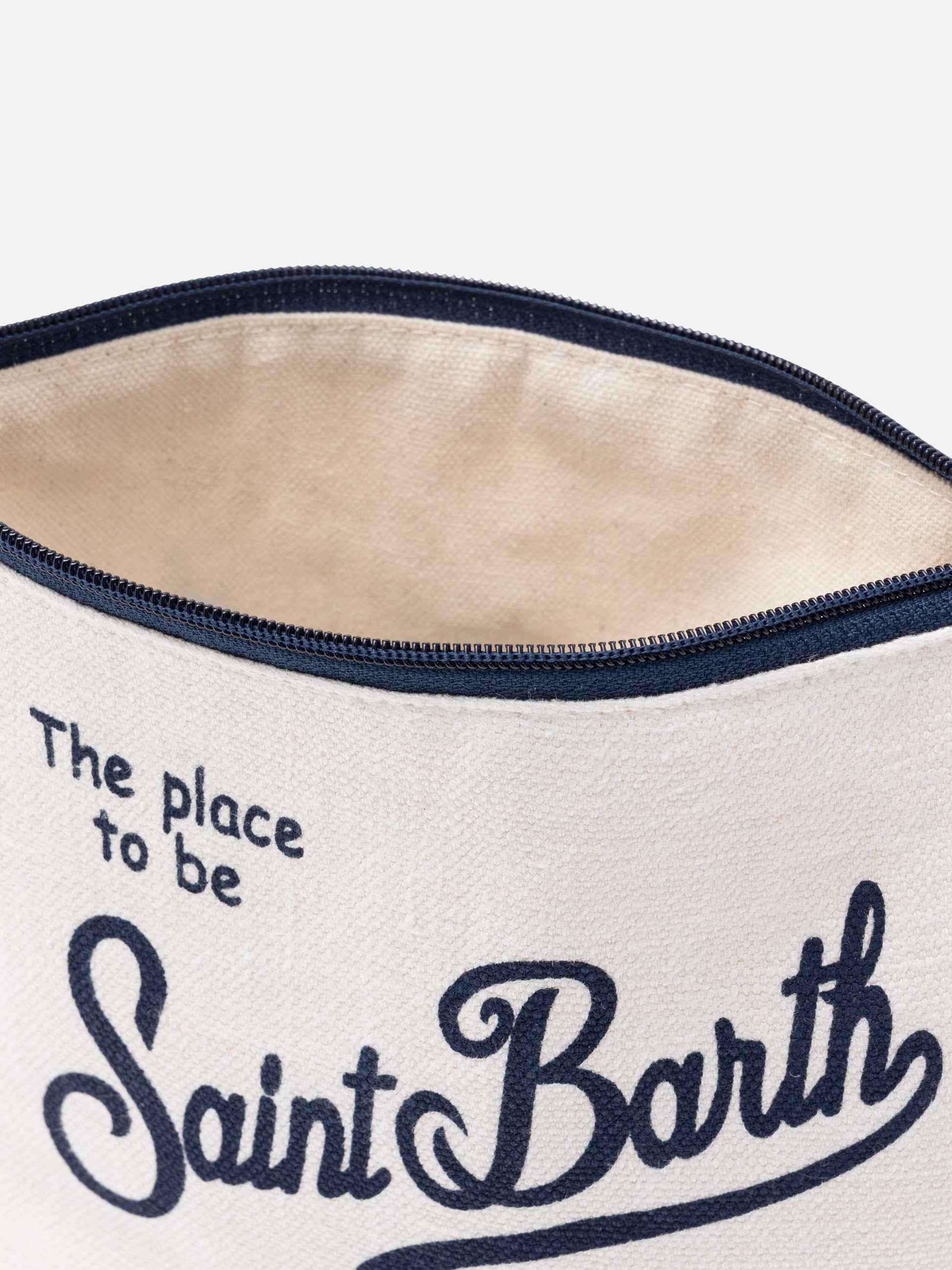 Aline off-white linen pochette - MC2 Saint Barth