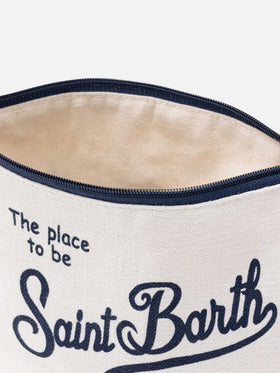 Aline off-white linen pochette - MC2 Saint Barth