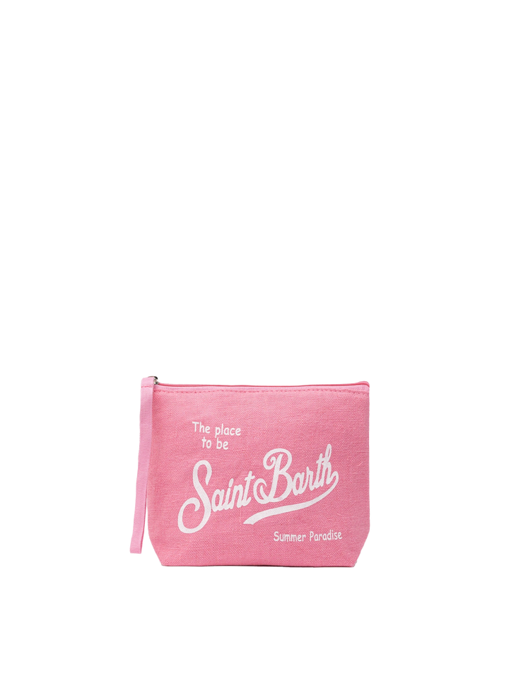 Aline pink linen pochette - MC2 Saint Barth
