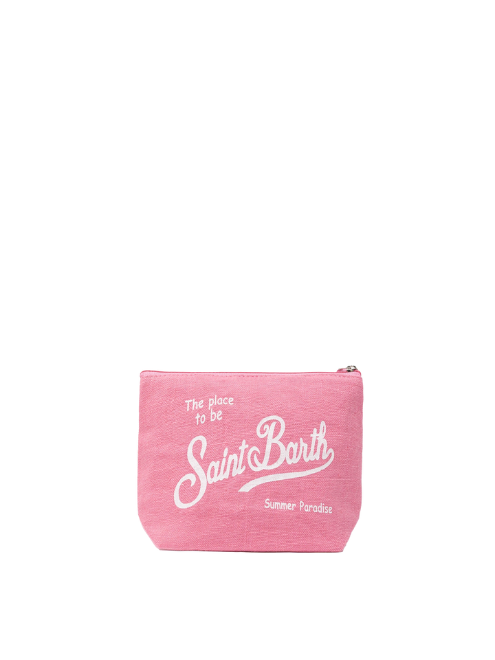 Aline pink linen pochette - MC2 Saint Barth