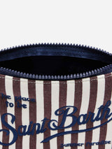 Aline striped denim effect pochette