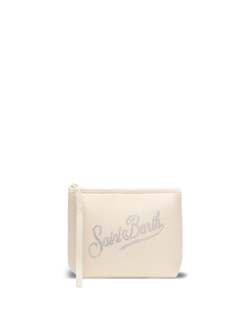 Aline Shiny  beige pochette with rhinestones