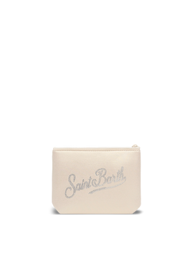 Aline Shiny  beige pochette with rhinestones