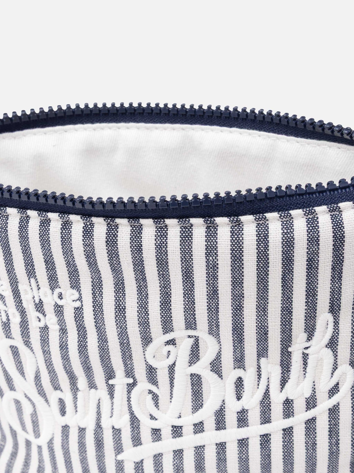 Aline Soft cotton linen pochette with striped print