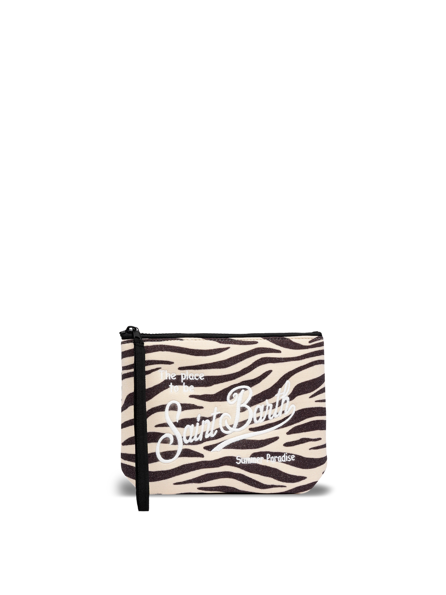 Aline lurex pochette with zebra print