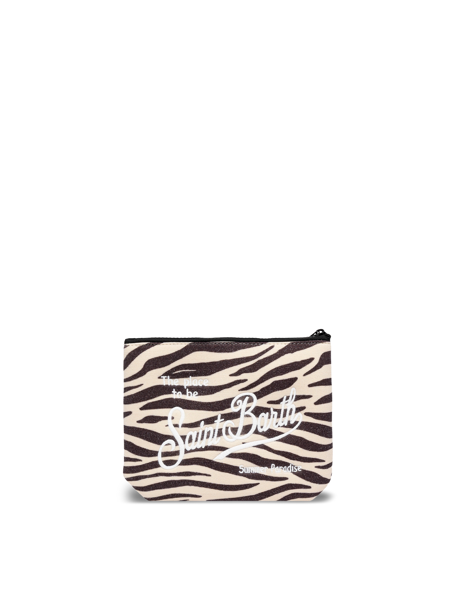Aline lurex pochette with zebra print