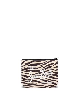 Aline lurex pochette with zebra print